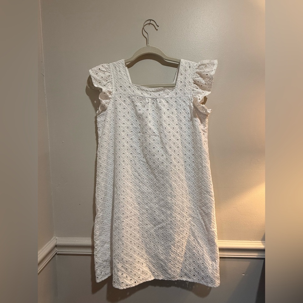 Crown & Ivy White Eyelet Kids Dress